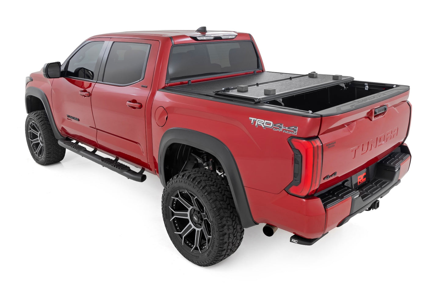 Rough Country - Hard Low Profile Bed Cover - 5'7 In. Bed - Cargo Mgmt - Toyota Tundra (22-25)