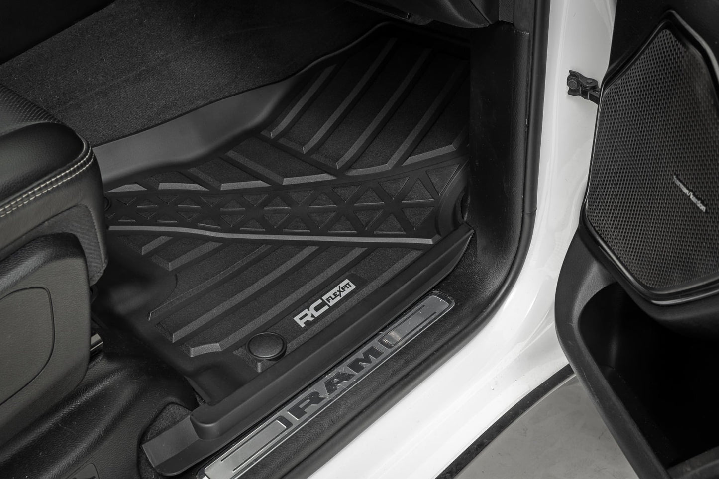 Rough Country - Flex-Fit Floor Mats - FR & RR - Crew - Ram 1500 (19-24)/1500 TRX (21-24)