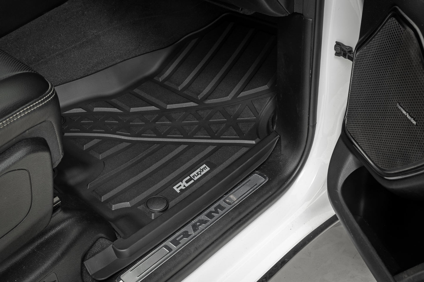 Rough Country - Flex-Fit Floor Mats - Front - Crew - Ram 1500 (19-24)/1500 TRX (21-24)