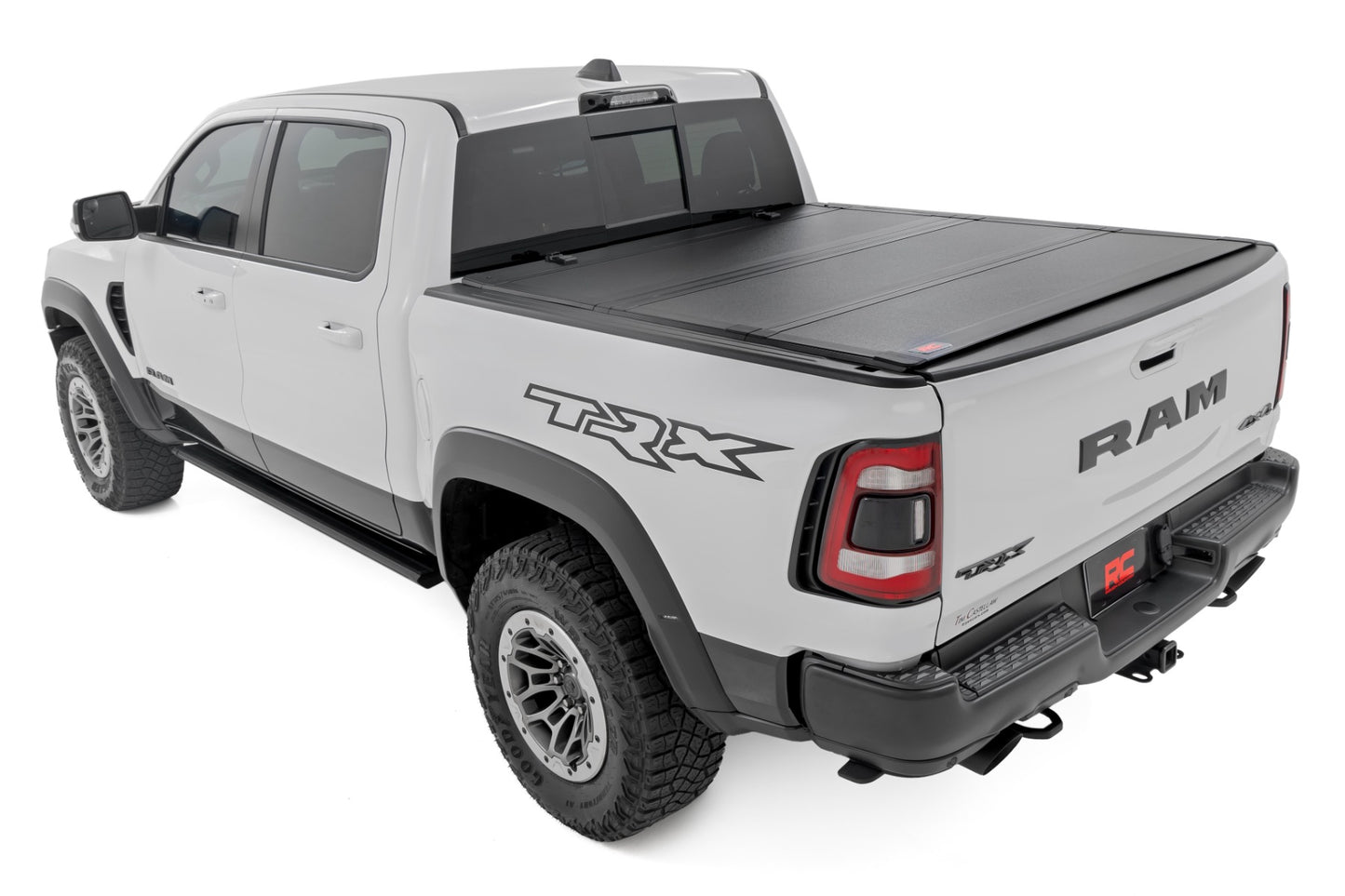 Rough Country - Hard Tri-Fold Flip Up Bed Cover - 6'4 In. - Ram 1500 (19-25)/1500 TRX (21-24)