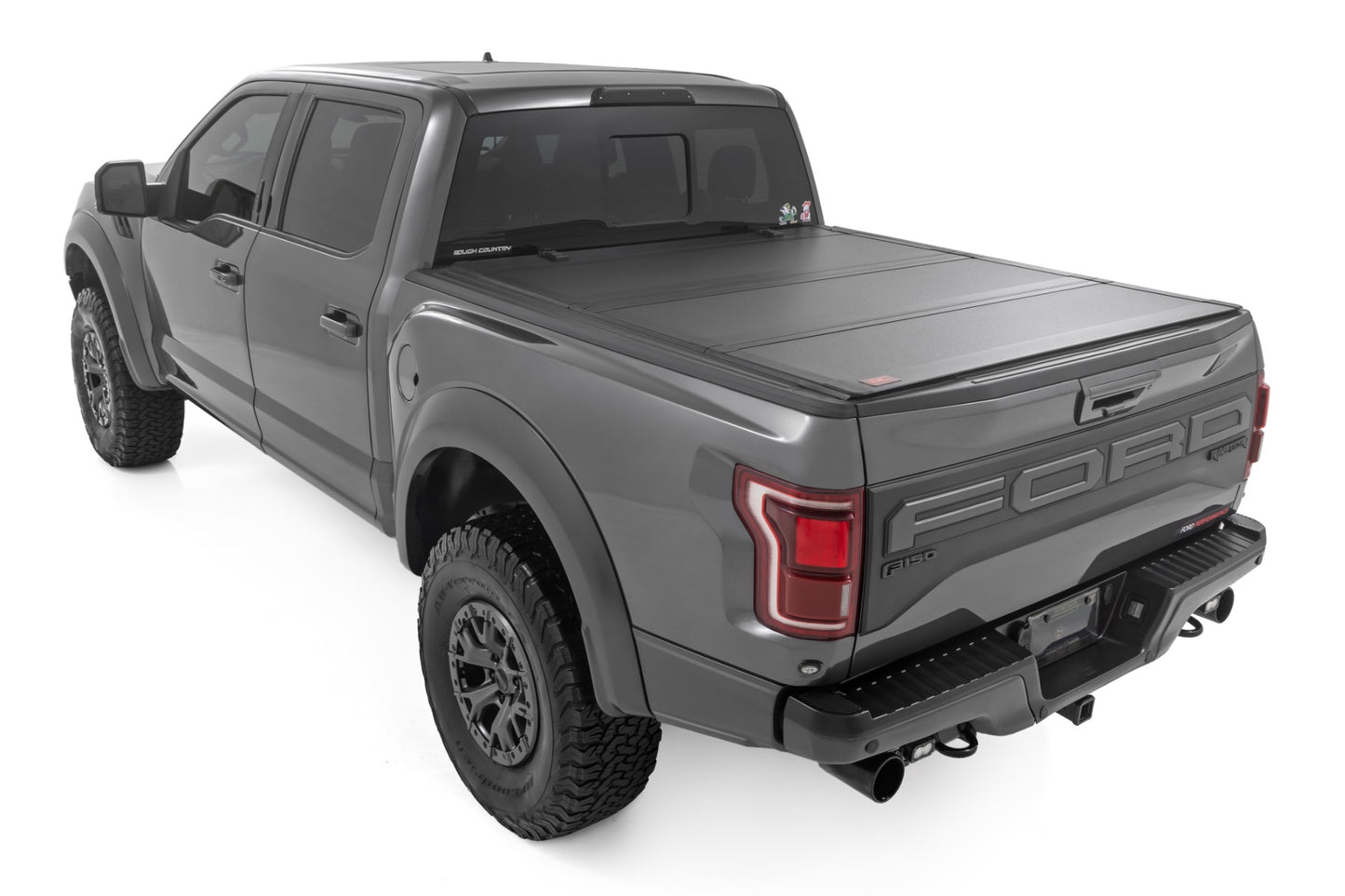 Rough Country - Hard Tri-Fold Flip Up Bed Cover - 5'7 In. Bed - Ford F-150 (21-25)/F-150 Lightning (22-25)