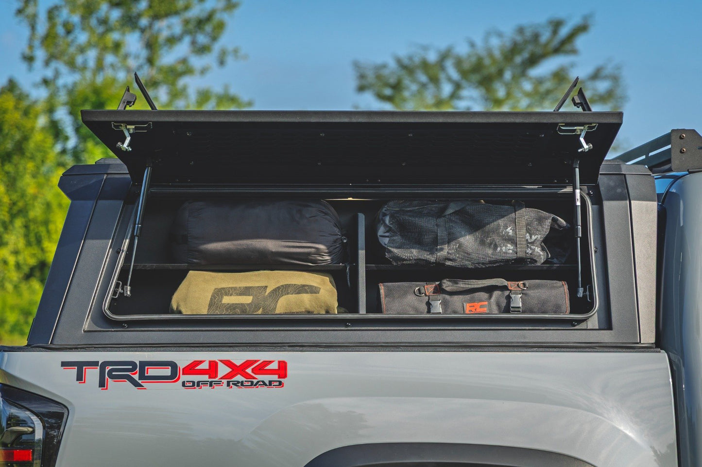 Rough Country - Bed Cap Side Shelf Storage Bin - Passengers Side - Toyota Tacoma (16-23) - 734065