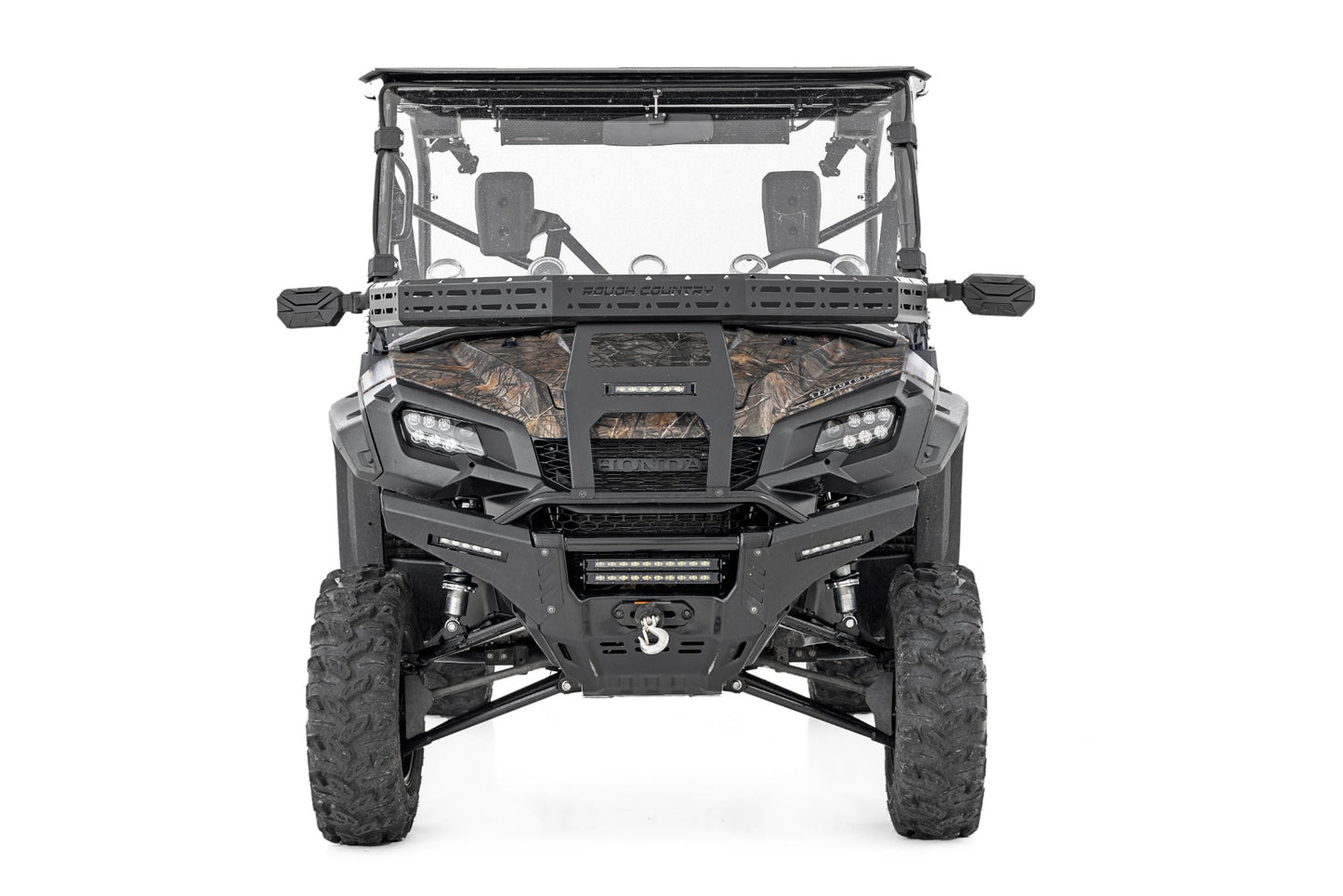Rough Country - Front Cargo Rack -Black Series LED - 6 In. Light - Slim Line - Honda Pioneer 1000