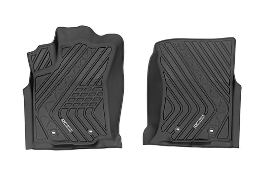 Rough Country - Flex-Fit Floor Mats - Front - Toyota Tacoma 2WD/4WD (2016-2023)