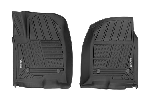 Rough Country - Flex-Fit Floor Mats - Front - Bucket - Chevy/GMC 1500/2500HD/3500HD (19-25 & Classic)