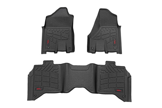 Rough Country - Sure-Fit Floor Mats - Front & Rear - Crew - Ram 2500/3500 2WD/4WD (2019-2025)