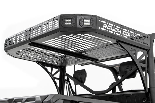 Rough Country - Cargo Rack - Dual 2 In. Black LED Pairs - Flush Mount - Can-Am Defender HD 5/HD 8/HD 9/HD 10