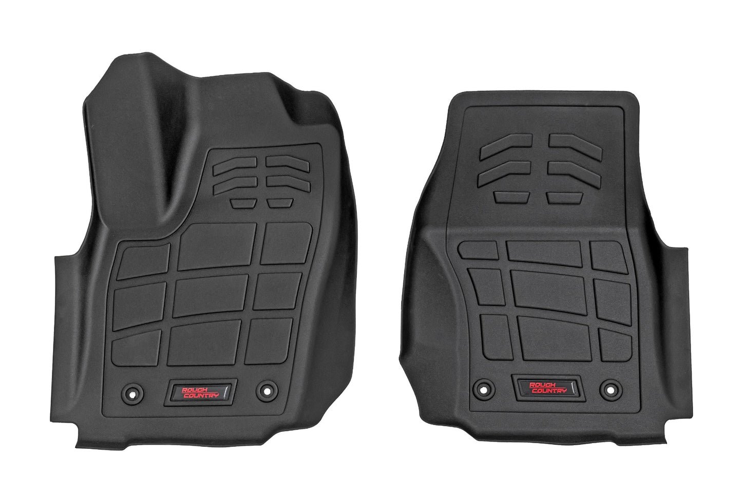 Rough Country - Sure-Fit Floor Mats - Front - Double Cab - Toyota Tacoma 2WD/4WD (2024-2025)