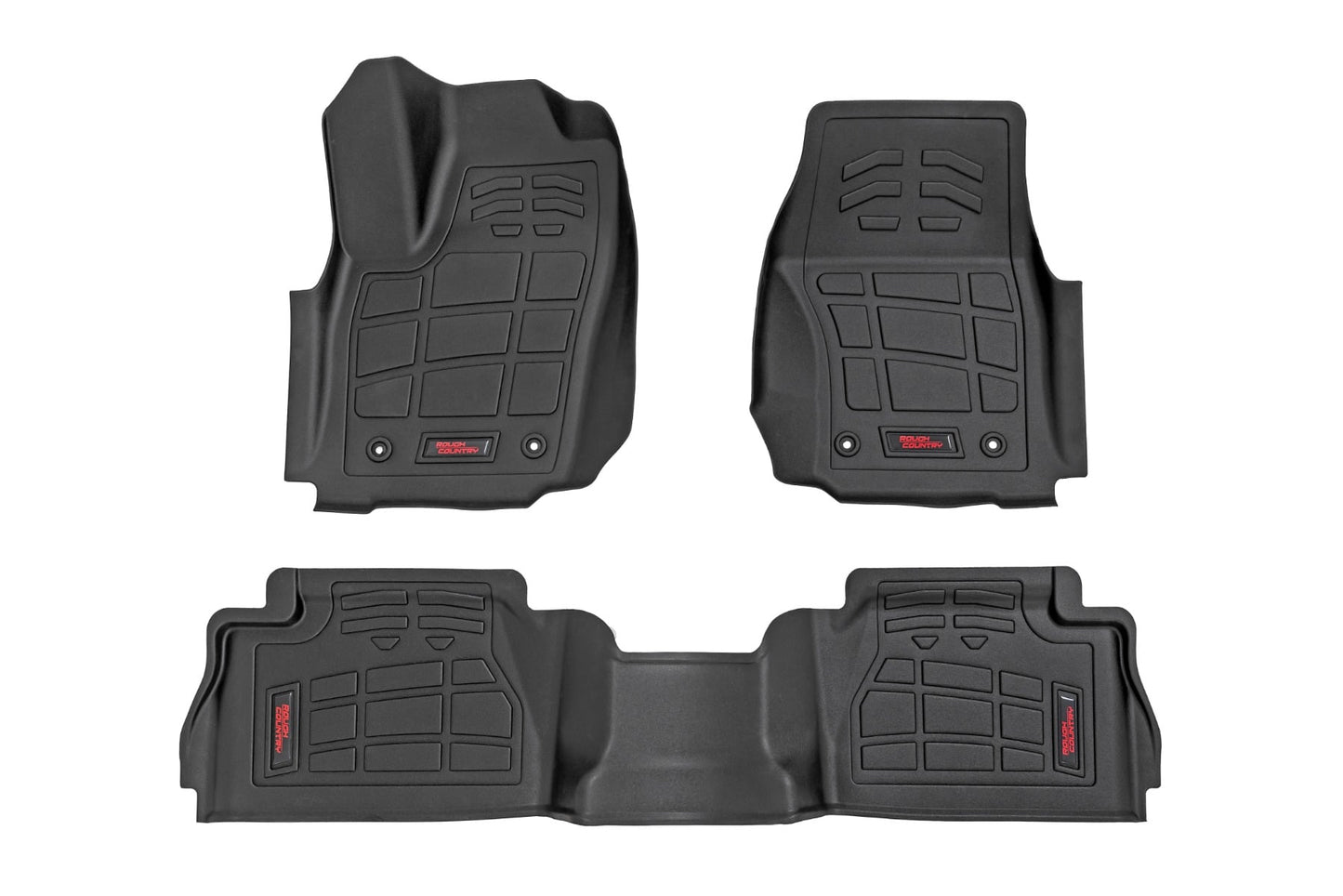 Rough Country - Sure-Fit Floor Mats - Front & Rear - Double Cab - Toyota Tacoma (24-25)