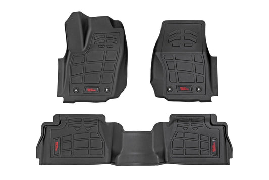 Rough Country - Sure-Fit Floor Mats - Front & Rear - Double Cab - Toyota Tacoma (24-25)