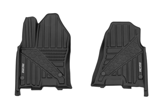 Rough Country - Flex-Fit Floor Mats - Front - Crew - Ram 1500 2WD/4WD (2025)