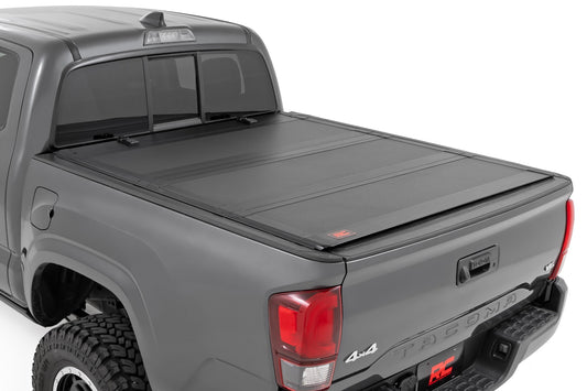 Rough Country - Hard Tri-Fold Flip Up Bed Cover - 6' Bed - Toyota Tacoma 2WD/4WD (2016-2023)