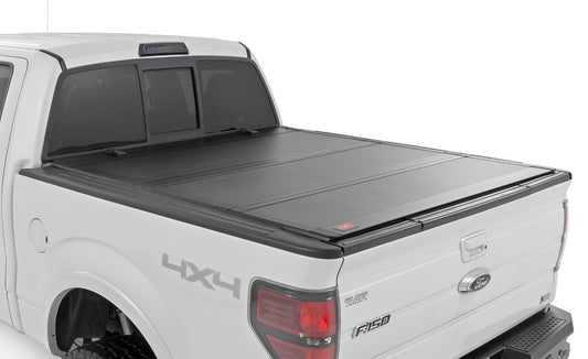 Rough Country - Hard Tri-Fold Flip Up Bed Cover - 6'7 In. Bed - Ford F-150 2WD/4WD (2004-2014)