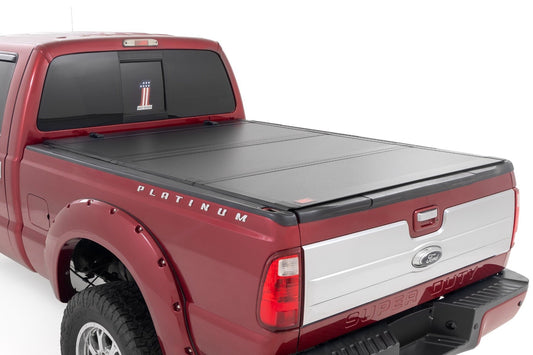 Rough Country - Hard Tri-Fold Flip Up Bed Cover - 6'10 In. Bed - Ford F-250/F-350 Super Duty (99-16)
