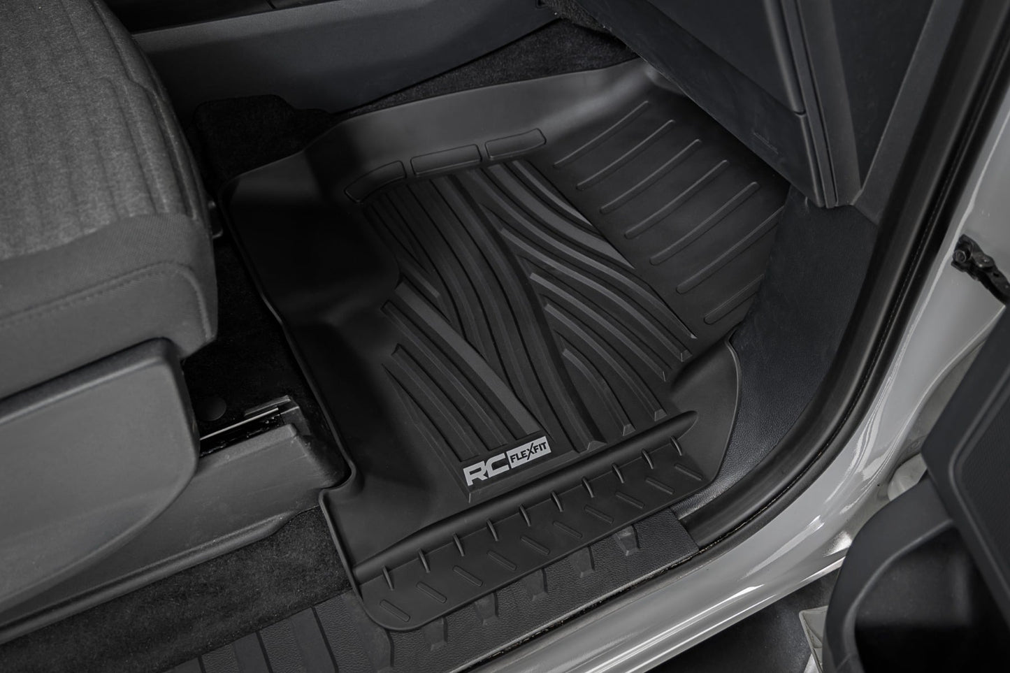 Rough Country - Flex-Fit Floor Mats - FR & RR - Ford F-150 (15-25)/F-150 Lightning (22-25)/Raptor (17-25)