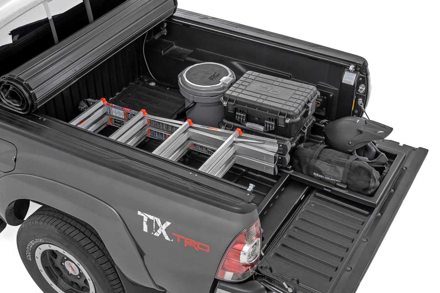 Rough Country - Truck Bed Cargo Storage Tray - Medium Bed Storage Tray - Easy Access - Toyota Tacoma (05-25)