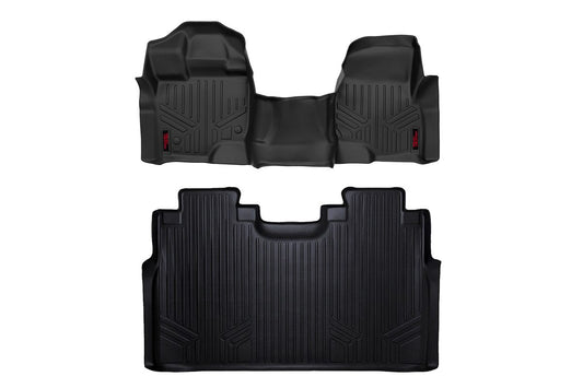 Rough Country - Floor Mats - FR & RR - Over Hump - Ford F-150 (15-25)/F-150 Lightning (22-25)/Raptor (17-25)