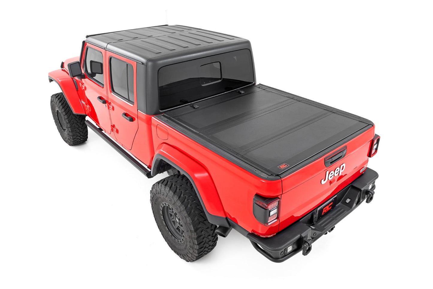 Rough Country - Hard Tri-Fold Flip Up Bed Cover - 5' Bed - Jeep Gladiator JT 4WD (2020-2025)