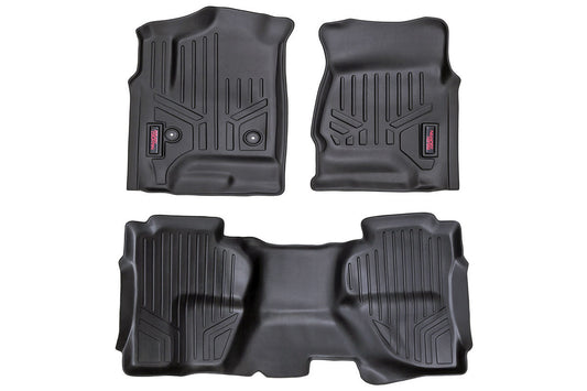 Rough Country - Floor Mats - FR & RR - Ext Cab - Chevy/GMC 1500/2500HD/3500HD 2WD/4WD