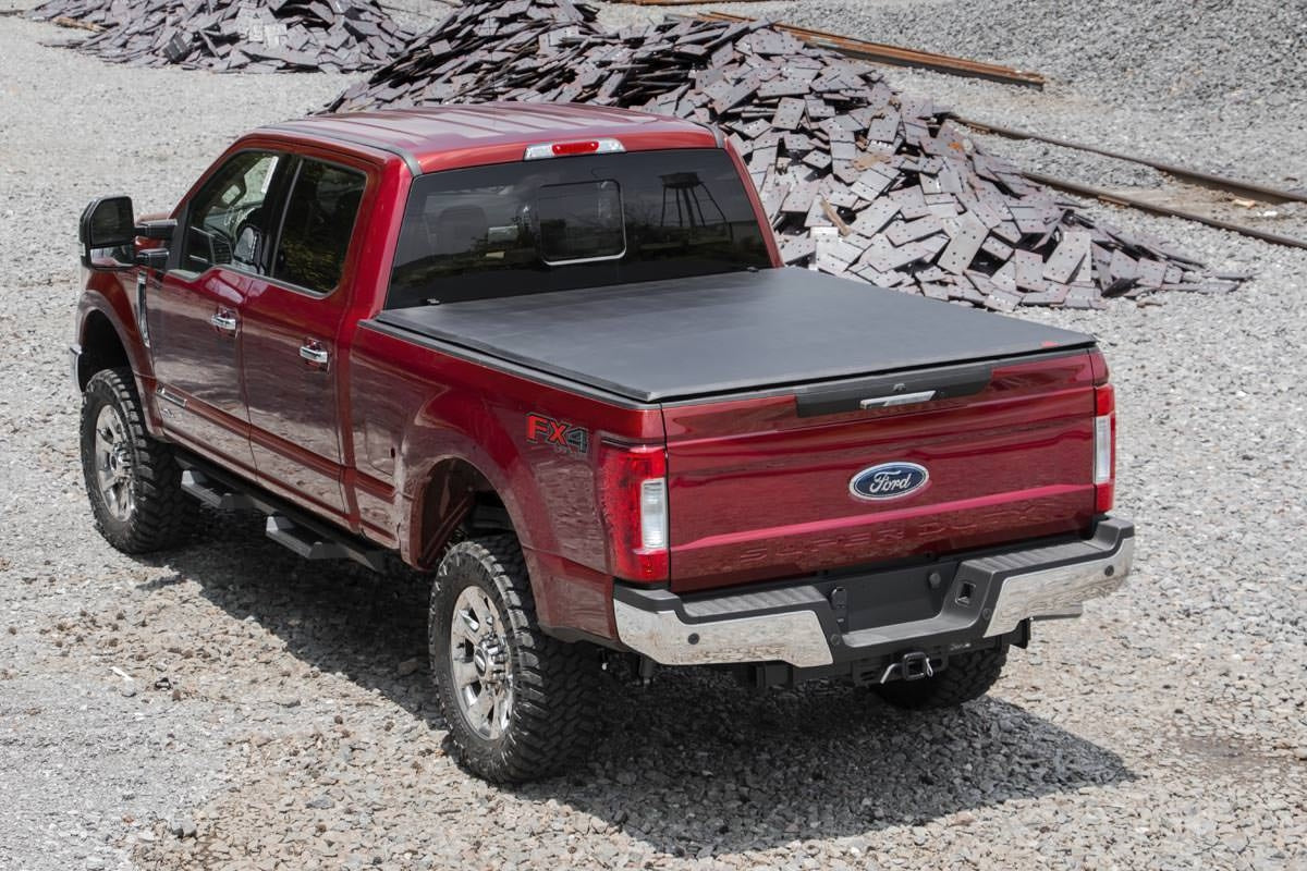 Rough Country - Soft Tri-Fold Bed Cover - 6'10 In. Bed - Ford F-250/F-350 Super Duty (17-25)