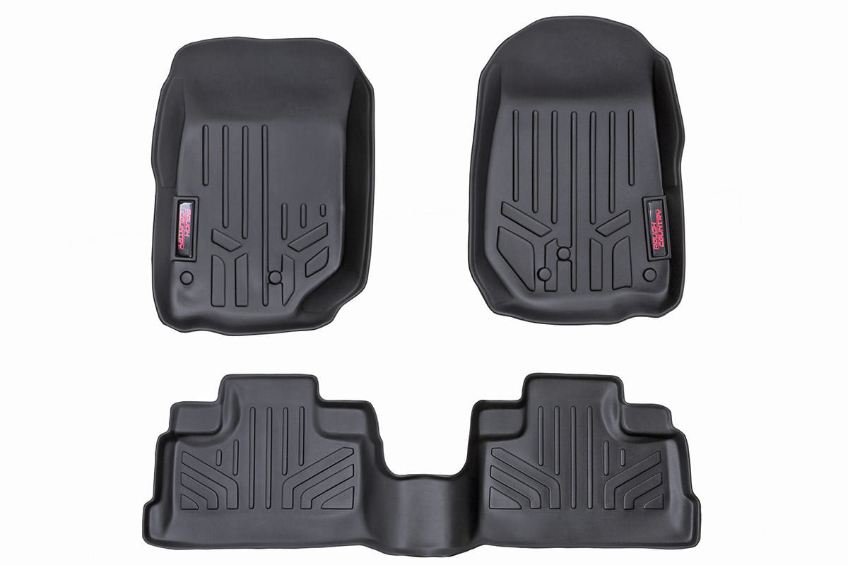 Rough Country - Floor Mats - FR & RR - 4 Door - Jeep Wrangler Unlimited 2WD/4WD (2007-2013)