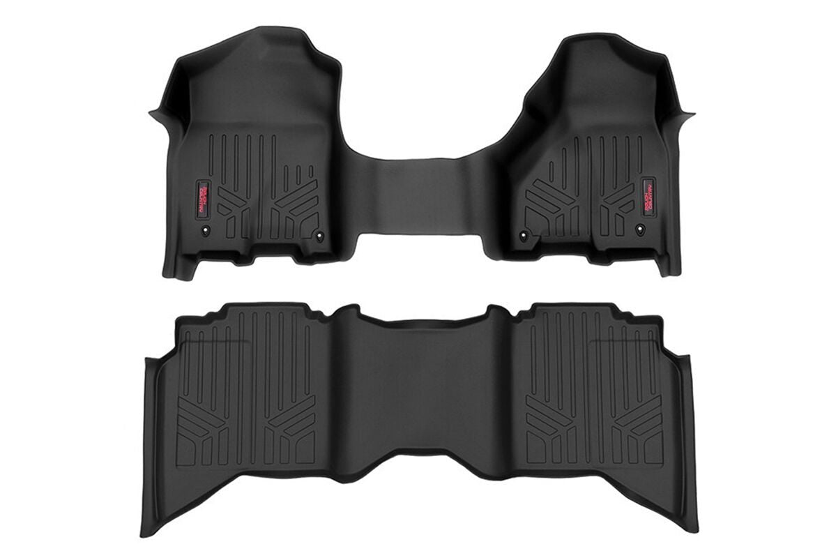 Rough Country - Floor Mats - FR & RR - Crew/Mega Cab - Ram 1500 2WD/4WD (2012-2018 & Classic)