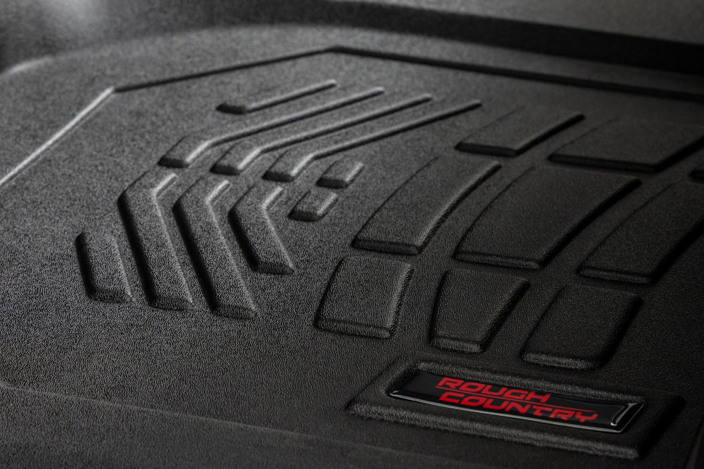 Rough Country - Sure-Fit Floor Mats - Front Over Hump - Crew - Chevy/GMC 1500/2500HD/3500HD (19-25 & Classic)