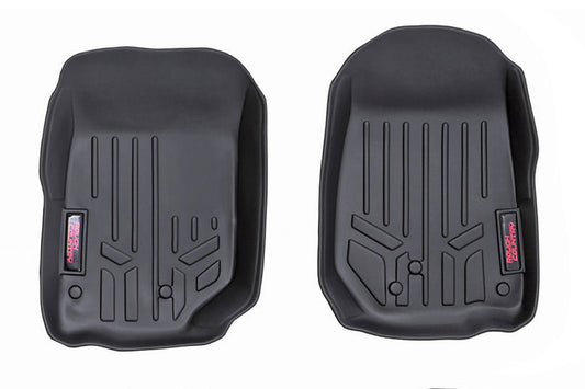 Rough Country - Floor Mats - Front - - Jeep Wrangler JK/Wrangler Unlimited 4WD (2014-2018)