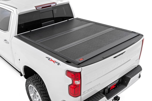 Rough Country - Hard Low Profile Bed Cover - 6'7 In. Bed - Rail Cap - Chevy/GMC 1500/2500HD/3500HD (14-19 & Classic)
