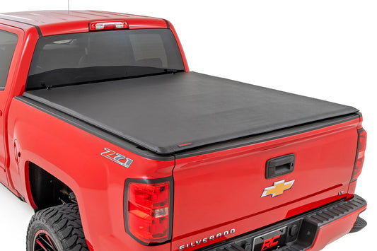 Rough Country - Soft Roll Up Bed Cover - 6'7 In. Bed - Chevy/GMC 1500/2500HD/3500HD (14-19 & Classic)